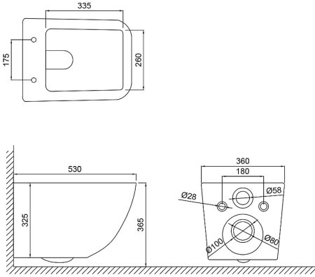 Унитаз Olive's Artis AR30116DP подвесной с сиденьем Микролифт 
