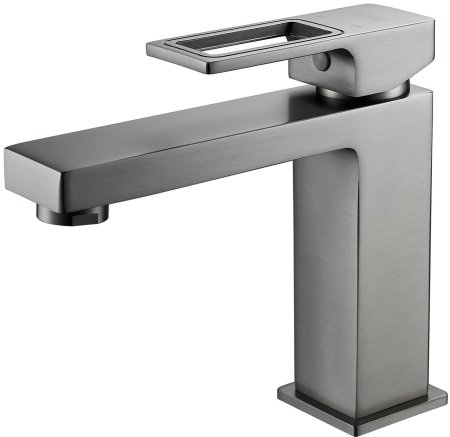 Смеситель для раковины Raffine F0196T, оружейная сталь 