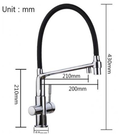 Смеситель для кухни Gappo G4398-7 Хром Черный 