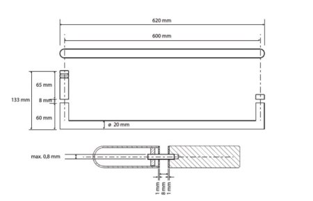 Полотенцедержатель Bemeta Dark 104204320 черный 