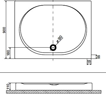 Поддон для душа Excellent Sublime Compact 120х90 