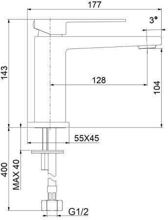 Смеситель для раковины Webert Pegaso PE830102010SSE, золото 