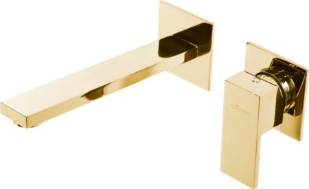 Смеситель Cezares Unika BLI2-03/24 С ВНУТРЕННЕЙ ЧАСТЬЮ, золото, для раковины 