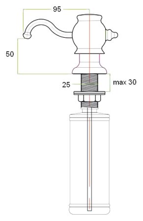 Дозатор для средства Zorg ZR-24 белый 
