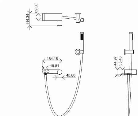 Смеситель для душа Boheme Stick 123-WCR.2 Белый Хром 