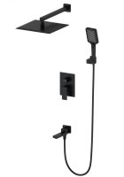 Душевая система встраиваемая WONZON & WOGHAND, Черный матовый (WW-88939016-MB)