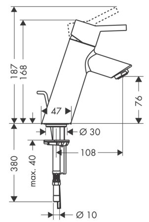 Смеситель Hansgrohe Talis 32040000 для раковины 
