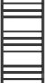 Полотенцесушитель электрический Point Меркурий PN83850PB П9 500x1000 с полкой, диммер справа, черный 