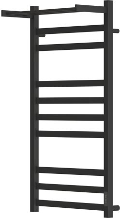 Полотенцесушитель электрический Point Меркурий PN83850PB П9 500x1000 с полкой, диммер справа, черный 