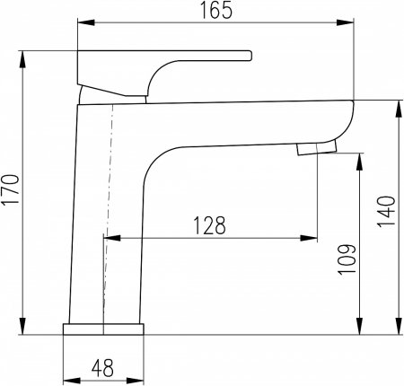 Смеситель Rav Slezak Yukon YU128.5CB для раковины 