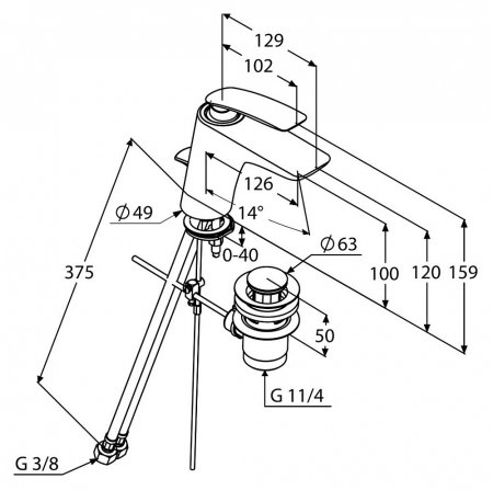 Смеситель Kludi Balance 520239175 для раковины 