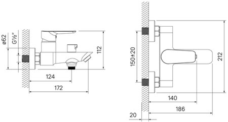 Смеситель для ванны IDDIS Cloud (CLOSB02i02WA) 