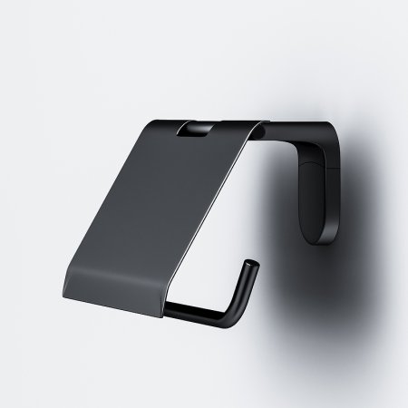 Держатель туалетной бумаги AM.PM X-Joy A84341422 с крышкой Черный матовый 