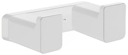 Крючок для ванной комнаты двойной Rose RG1821C, белый 