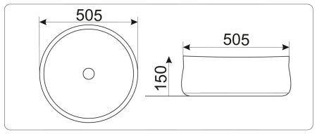 Раковина CeramaLux 9426 накладная 