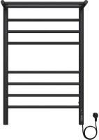 Полотенцесушитель электрический с полкой Terminus Аврора П8 50х80 КС 905, черный матовый