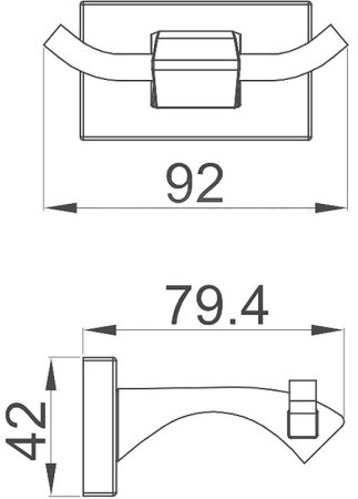 Двойной крючок Gappo G0705-26 Черный матовый 