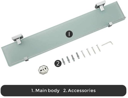 Стеклянная полка Gappo G38 G3807 Хром 