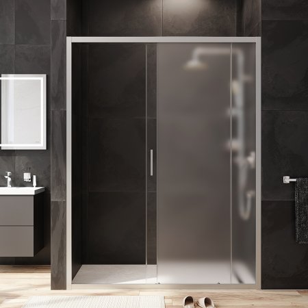 Душевая дверь AM.PM Gem 150 W90G-150-1-195MM профиль Хром матовый стекло матовое-прозрачное 