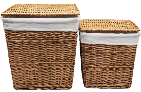 Корзина для белья WasserKRAFT Ammer WB-370-L светло-коричневая, большая 