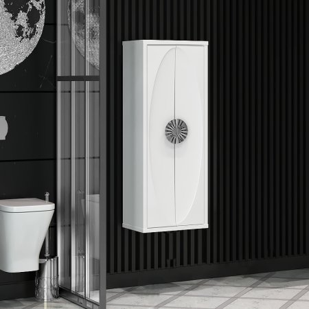 Шкаф пенал Opadiris Ибица 45 00-00003628 подвесной Белый / Хром 