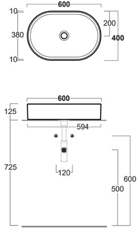 Раковина-чаша Simas Folio 60 FO02bi Белая 