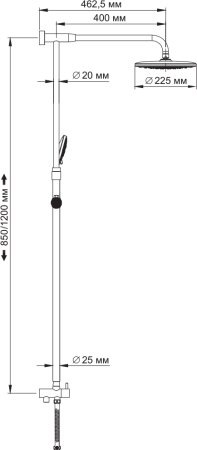 Душевая стойка WasserKRAFT A066 