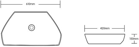 Раковина-чаша Ceruttispa 61 CR7070 СТ9588 Белая 