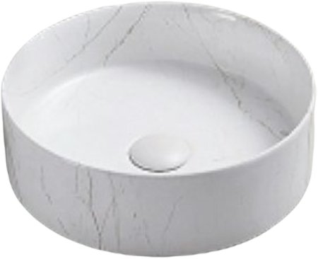 Раковина-чаша CeramaLux 35 C1112 Белая мраморная 