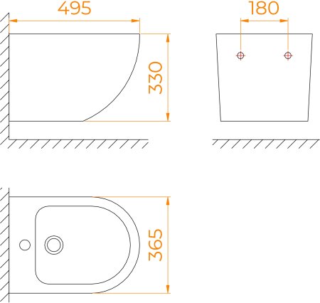 Биде подвесное RGW SW-80 