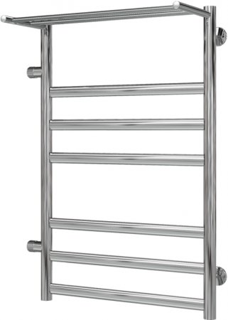 Водяной полотенцесушитель Terminus Хендрикс П7 500x796 4630080268449 с полкой Хром с боковым подключением слева 500 