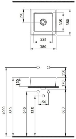 Раковина-чаша Berges Mascon 38 181004 Белая глянцевая 