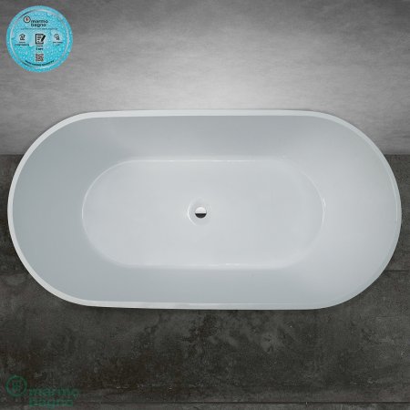 Ванна из литьевого мрамора Marmo Bagno Палермо 168х80 MB-PL170-80 без гидромассажа 