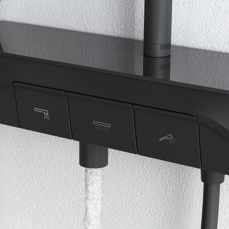 Душевая система AM.PM Func F078F722 Черная матовая 