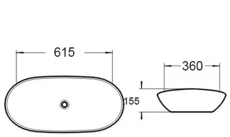 Раковина-чаша Vincea 62 VBS-508 Белая 