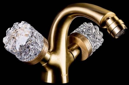 Смеситель для биде Boheme Crystal 316-CRST Бронза 
