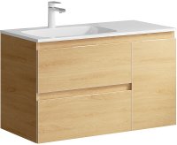 Тумба под раковину Aqwella Accent 90 L ACC0109LDZ подвесная Дуб золотой