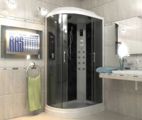 Душевая кабина Bas Кариба (белая стенка, тонированное стекло) Душевая кабина Bas Кариба (белая стенка, тонированное стекло)