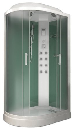 Душевая кабина Bas Кариба (белая стенка, тонированное стекло) 