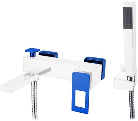 Смеситель для ванны Boheme Q 143-CRUV Хром Синий 