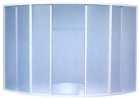 Шторка на ванну Bas Дрова (4 ств., пластик)