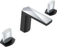 Смеситель для раковины Boheme Venturo 150-BCR-ICE Черный матовый Хром