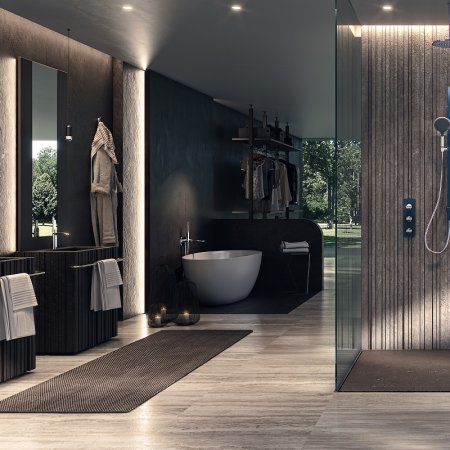 Смеситель для ванны Bossini Apice Z00555.073 Черный матовый 