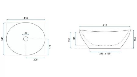 Раковина 41х34,5 см Rea Sofia REA-U0154 