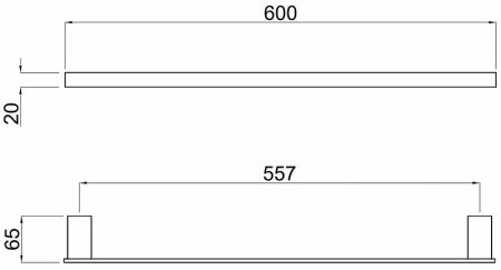 Полотенцедержатель Allen Brau Infinity 6.21011-31 Черный матовый 