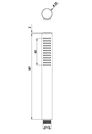 Душевая система Omnires Mini MI1544-X/O с термостатом, хром 