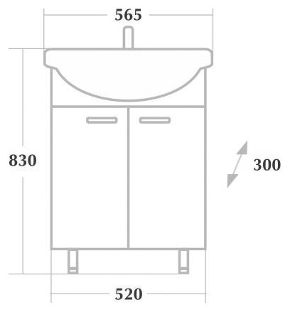 Тумба с раковиной Onika Коралл 55.10 
