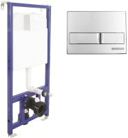 Инсталляция Berges Novum 040213 для унитаза с клавишей смыва Хром