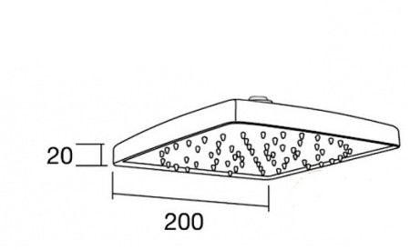 Верхний душ Margaroli 208SQCR Хром 