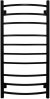 Полотенцесушитель электрический Energy Grand 1000x500 черный матовый, форма лесенка, квадратный профиль, скрытое/наружное подключение, 1000мм x 531мм 